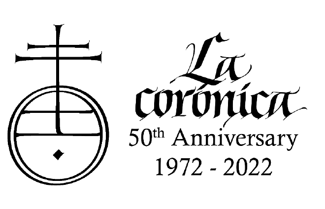 A black and white image of the logo for la coronica.